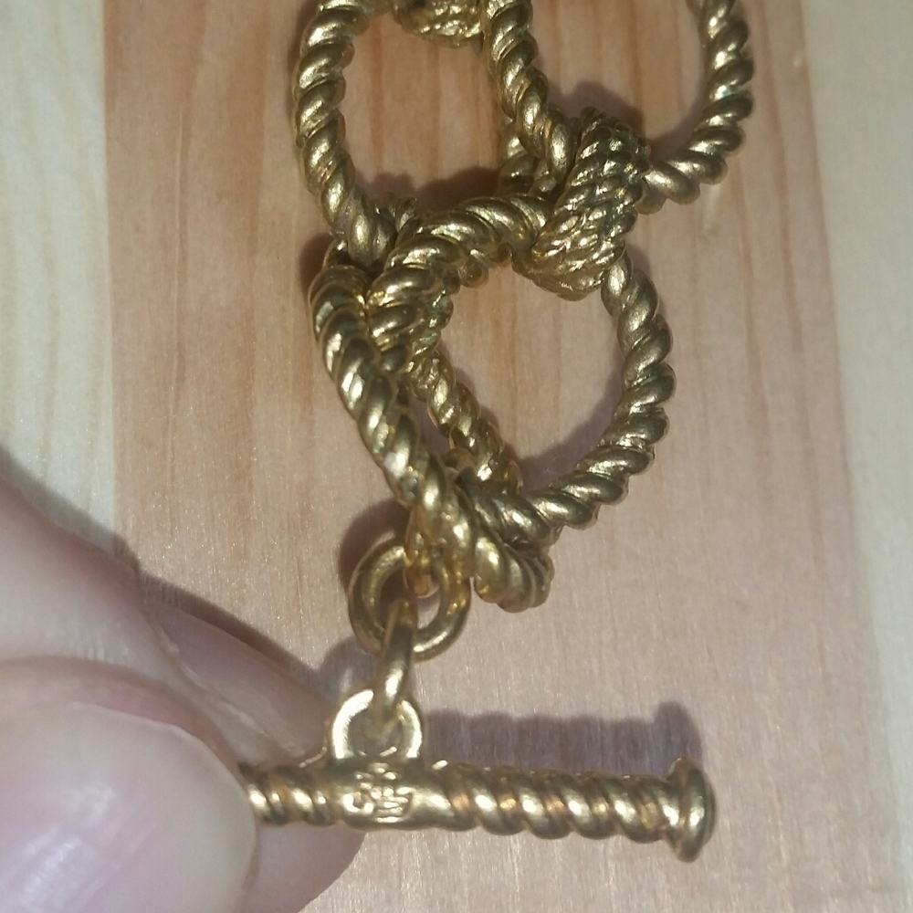 Ralph Lauren Textured Gold Plated Rolo Chain - Picture 4 of 8